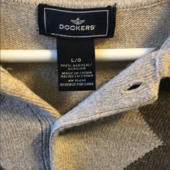 Men’s Dockers Long Sleeve Argyle Shirt - Like New - Picture 3 of 3
